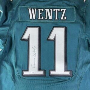 Carson Wentz Signed Philadelphia  Eagles Pro-Style Nike Jersey w/JSA COA